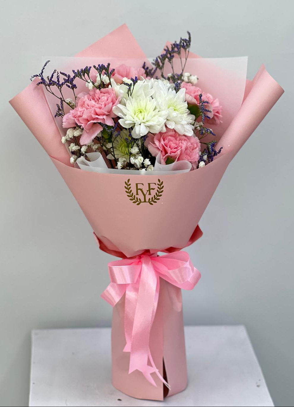 FYF-MB-1912A-Pink and White Bouquet
