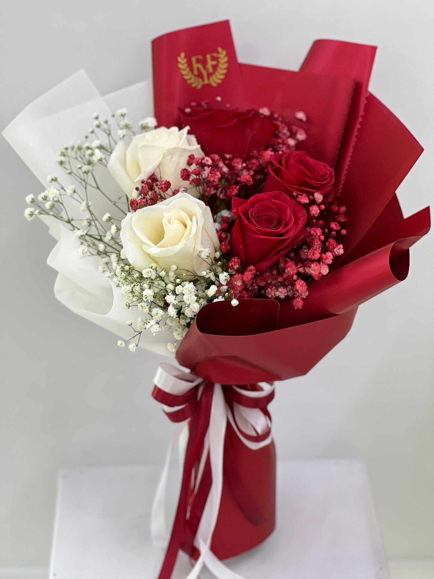 FYF-QND-1215D RED & white rose