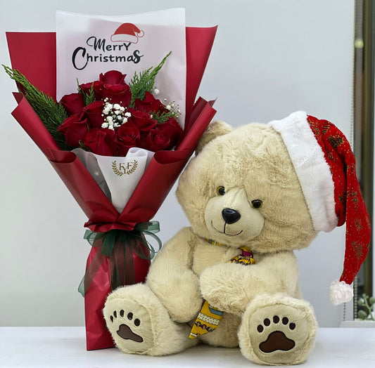 FYF-2312G-Red Rose and Teddy Big